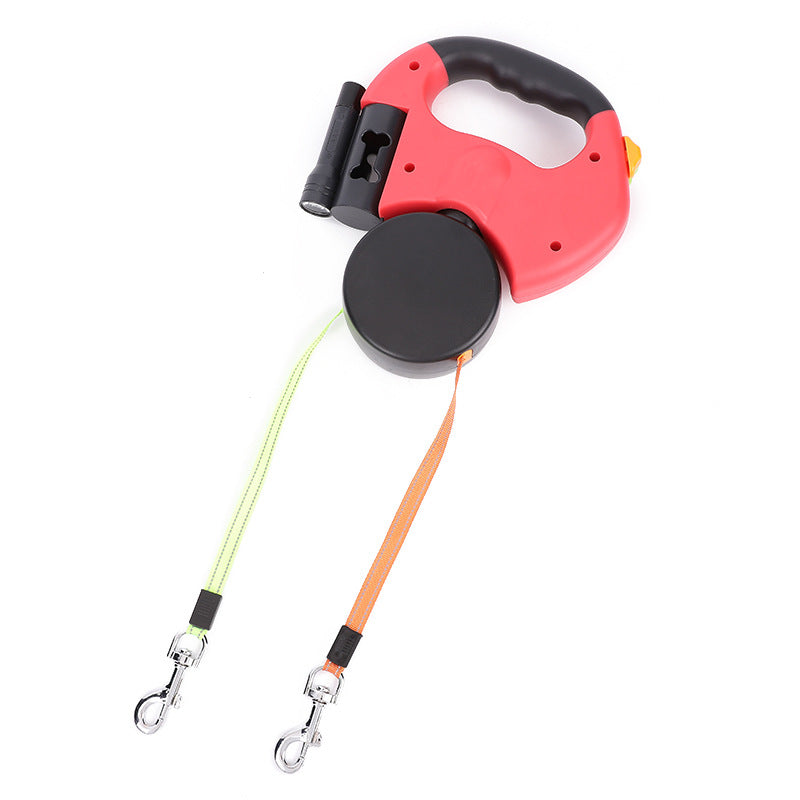 NightTwin Retractable dual leash