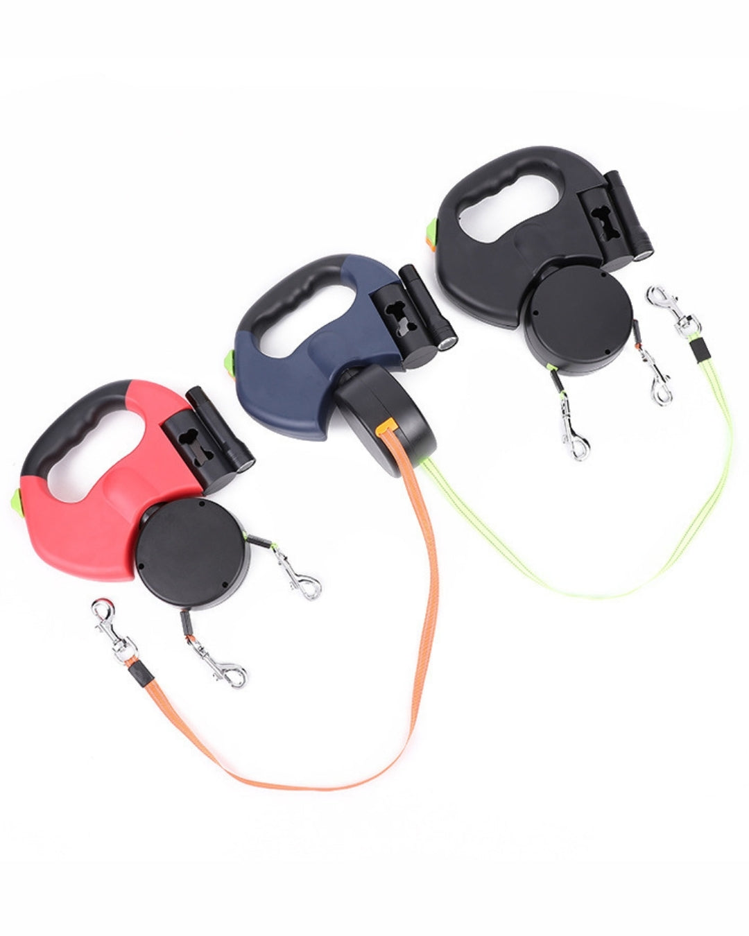 NightTwin Retractable dual leash
