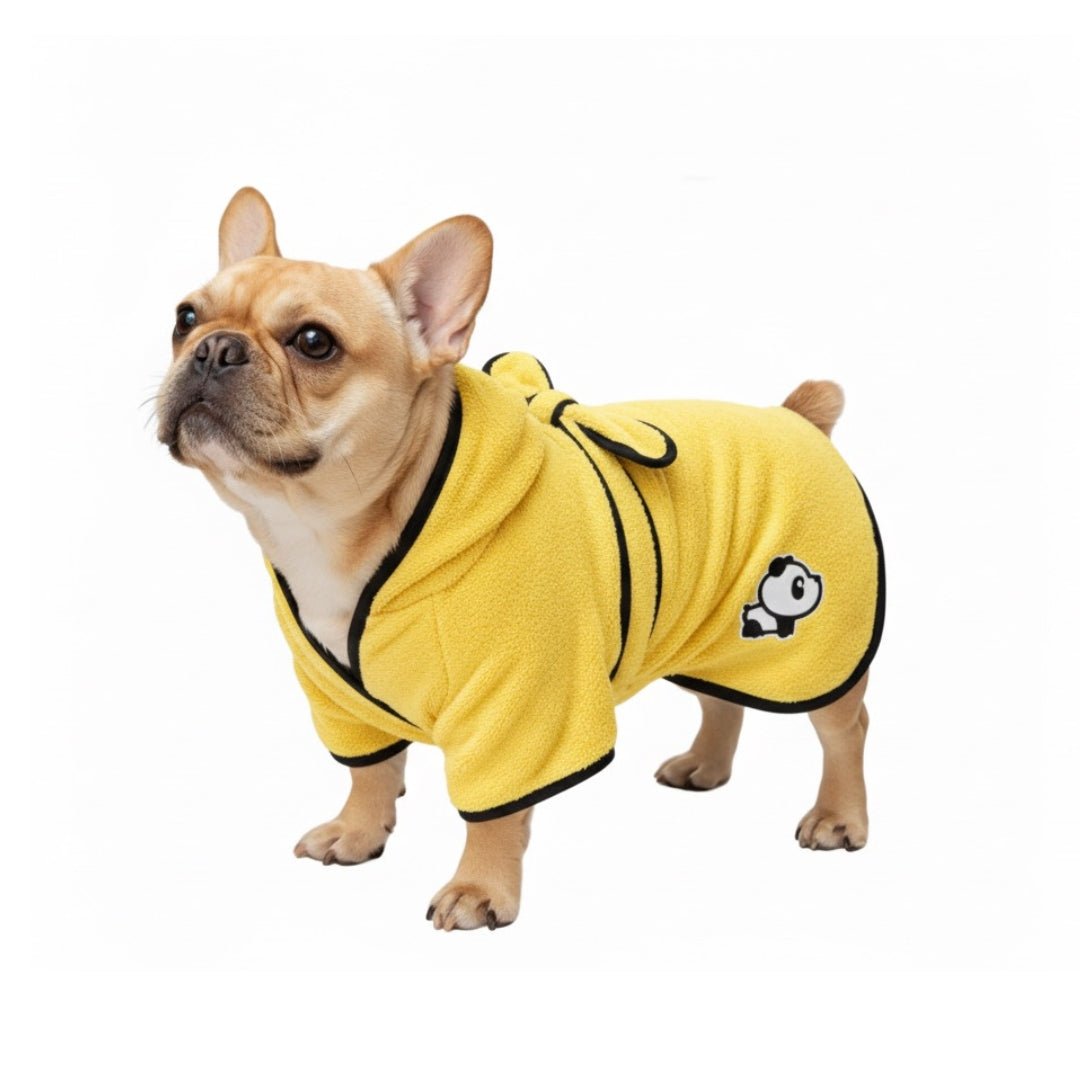 PlushDry Pet Bathrobe With Tie Belt