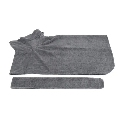 PlushDry Pet Bathrobe With Tie Belt