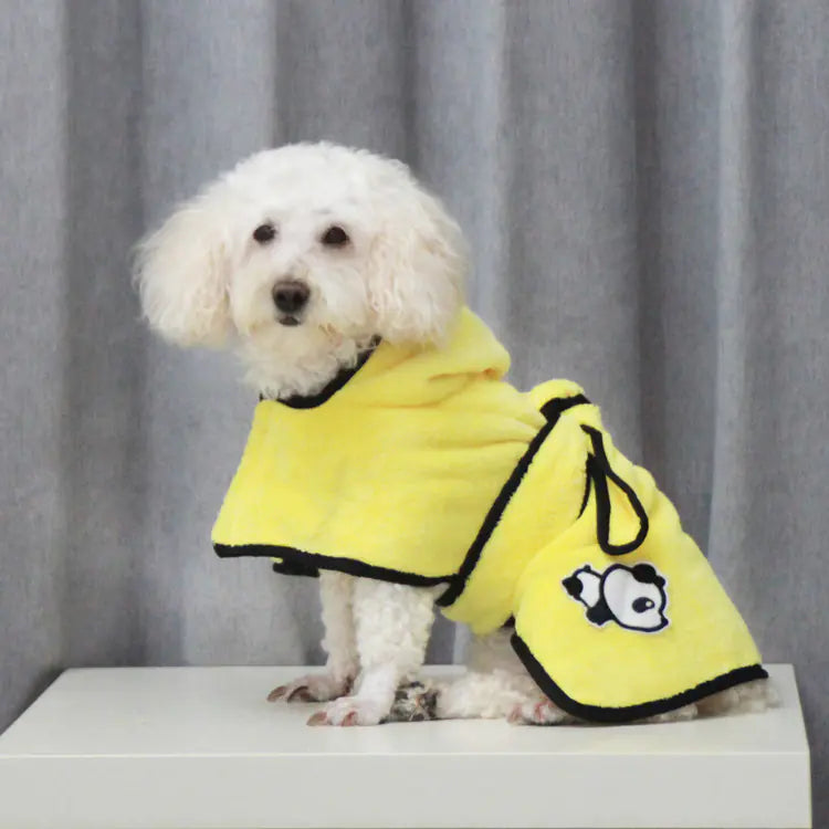 PlushDry Pet Bathrobe With Tie Belt