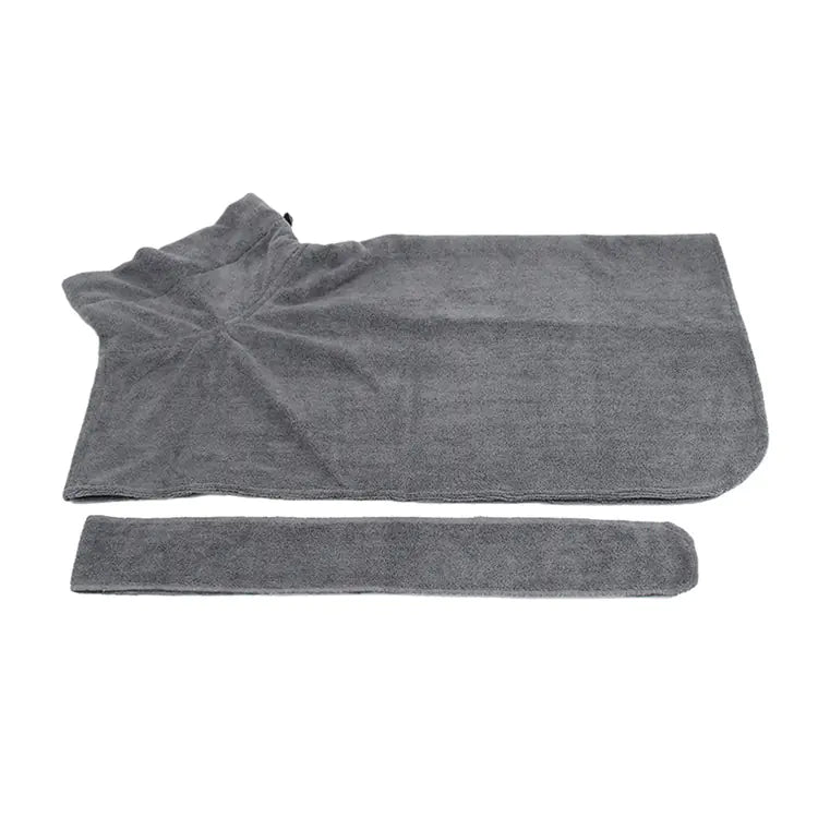 PlushDry Pet Bathrobe With Tie Belt