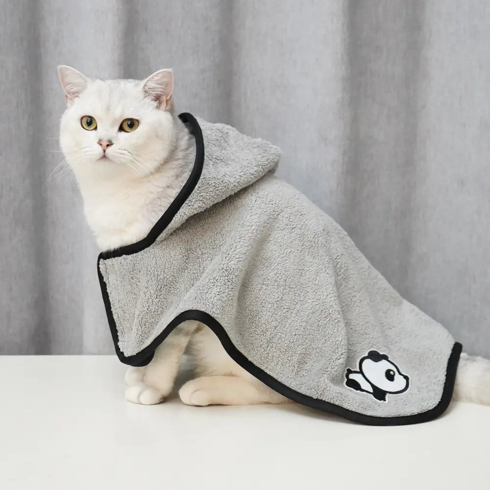 PlushDry Pet Bathrobe With Tie Belt